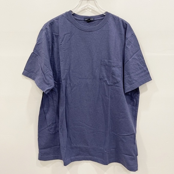 Lands’ End Short Sleeve Heather Blue T-Shirt XL 46-48 Men’s Tee - Picture 1 of 6